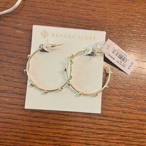KENDRA SCOTT Haven Heart Hoop Earrings (with tags $) 14k gold plated